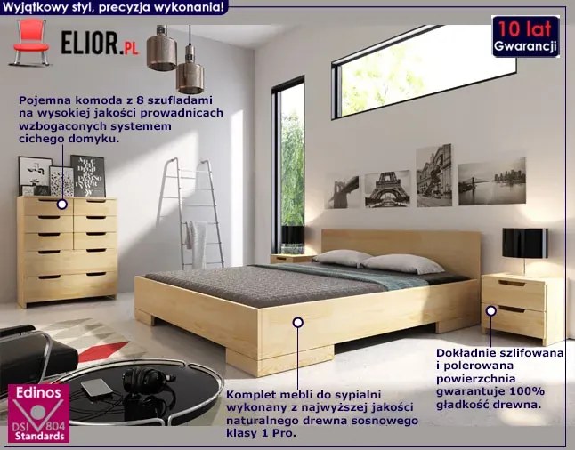 Zestaw drewnianych mebli do sypialni H5-H73