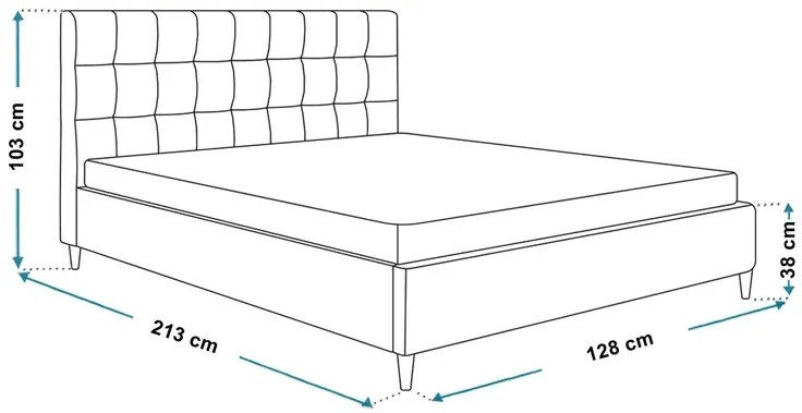 Pojedyncze łóżko z zagłówkiem 120x200 B0-F87