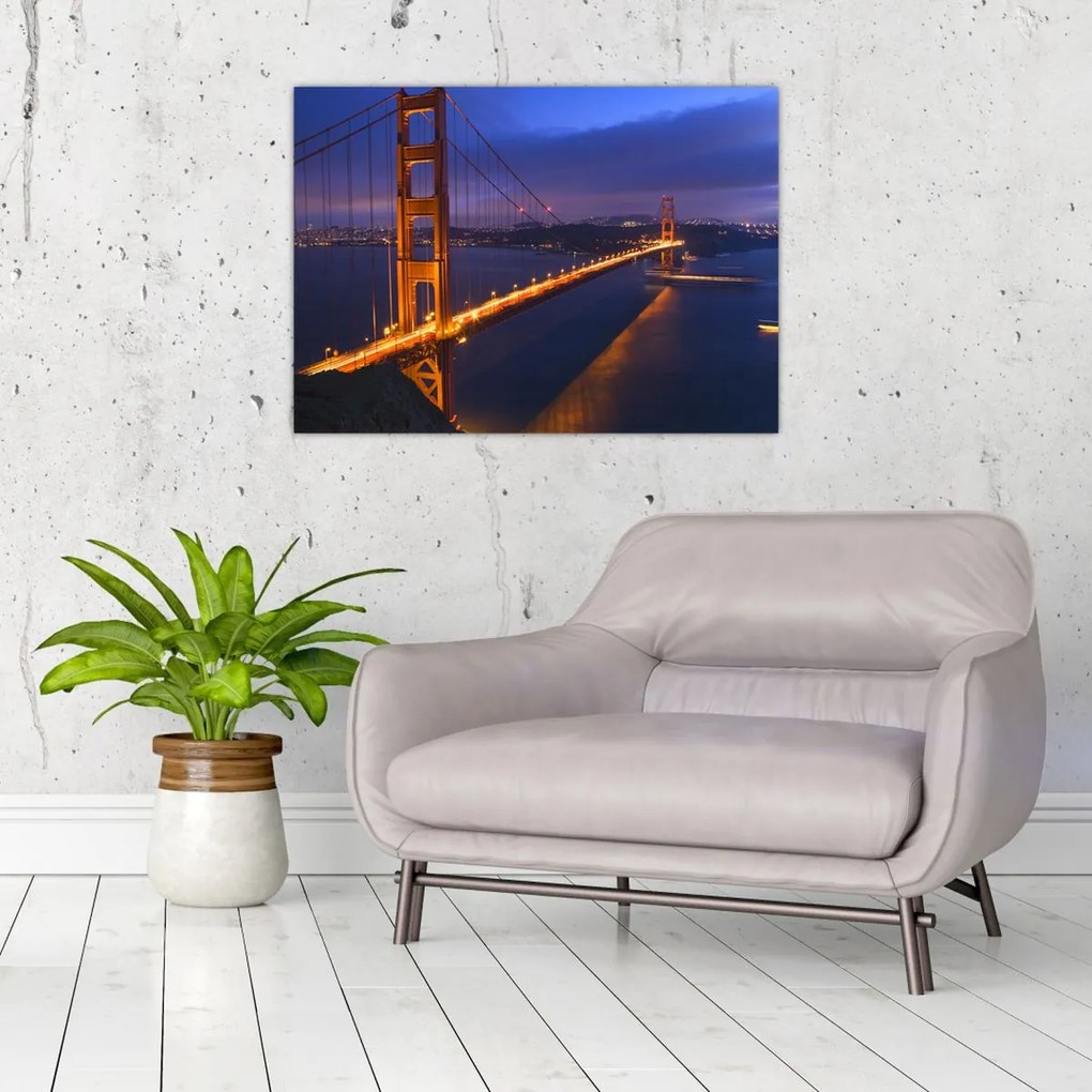 Obraz na szkle - Most Golden Gate (70x50 cm)