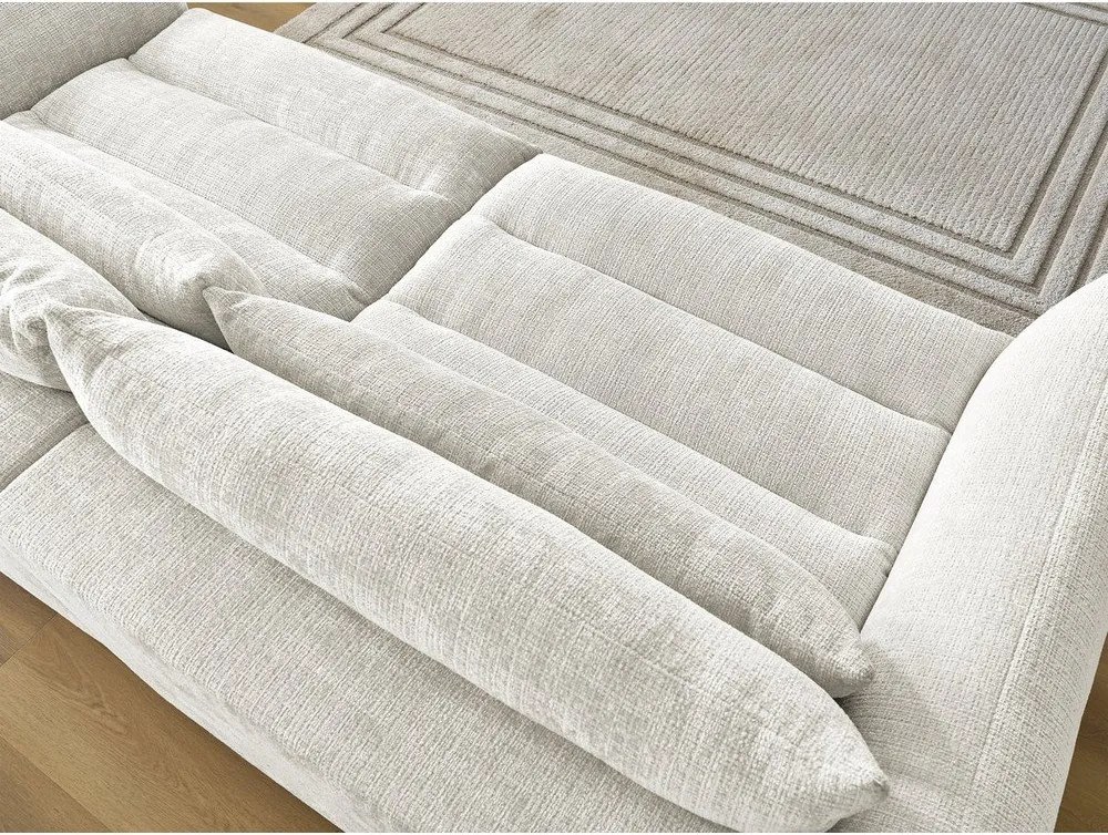 Biała sofa z tkaniny szenilowej 276 cm Neil – Bobochic Paris