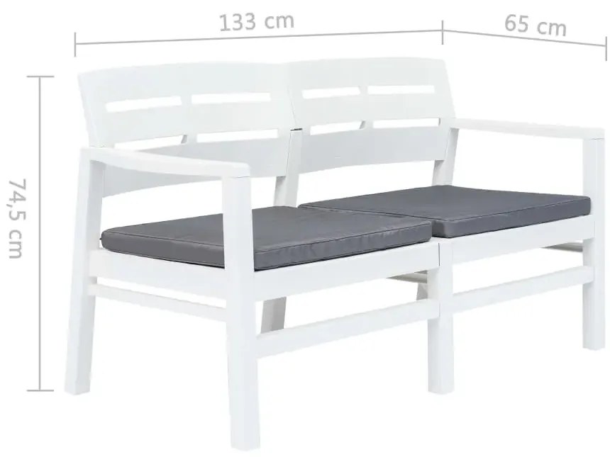 Ogrodowa ławka z poduszkami W4-P80