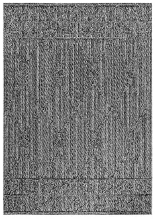 Dywan zewnętrzny sznurkowy Patara Boho szary 160 cm x 230 cm