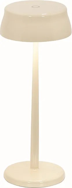 Lampa stołowa LED Zafferano SISTER LIGHT Wi-Fi Smart w kolorze kości słoniowej, ładowalna i ściemnialna