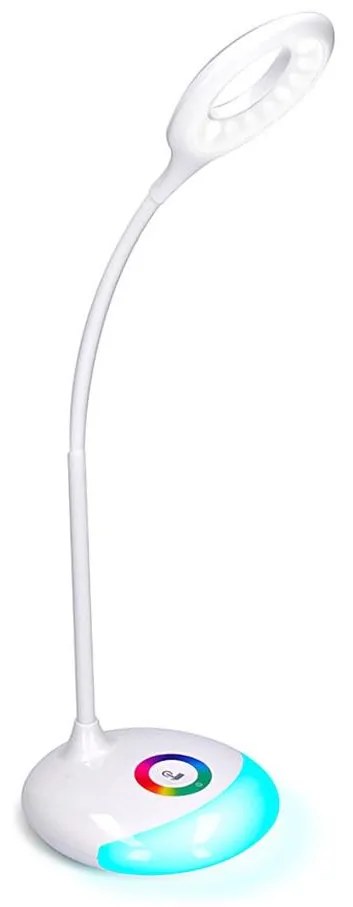 Solight WO44 - LED RGB lampka biurkowa 5W 5V z regulacją jasności, ładowalna