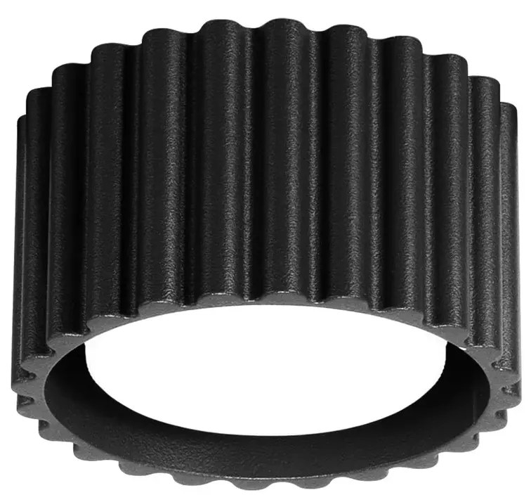 Plafon AURA 1 czarny GX53 ryflowany SOLLUX LIGHTING