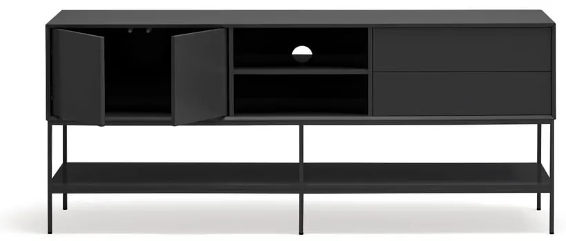 Czarna szafka pod TV 175x74x45 cm Platt – Teulat