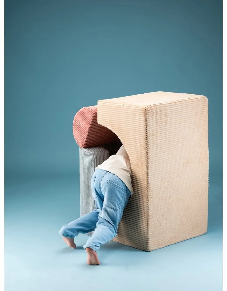 Jasnobrązowy sztruksowy piankowy plac zabaw 3 szt. wysokość 37 cm 75x49 cm Rainbow Montessori – Wigiwama