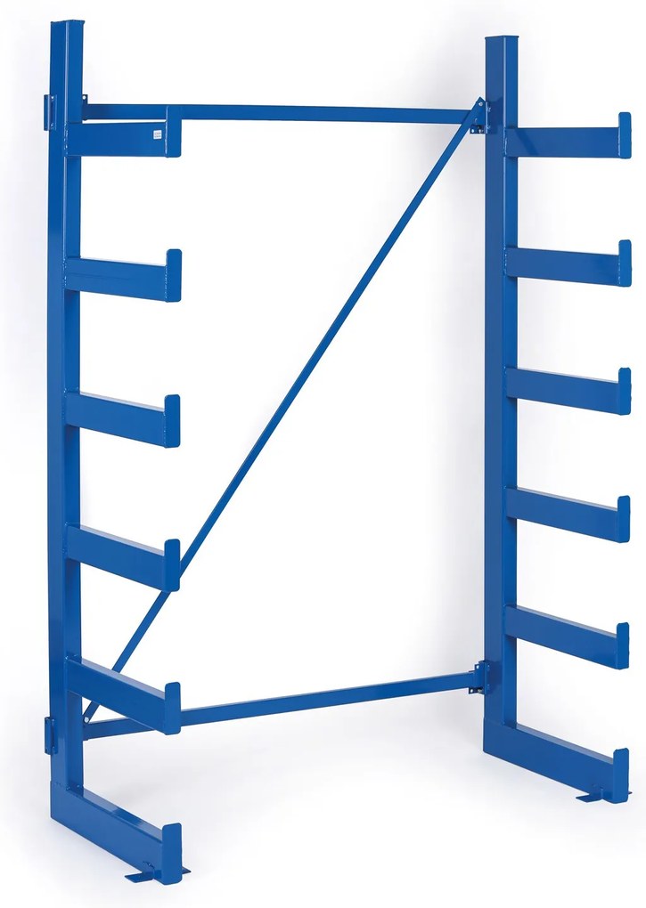 Regał wspornikowy, jednostronny, 2000 x 1380 x 624 mm, 6 pięter