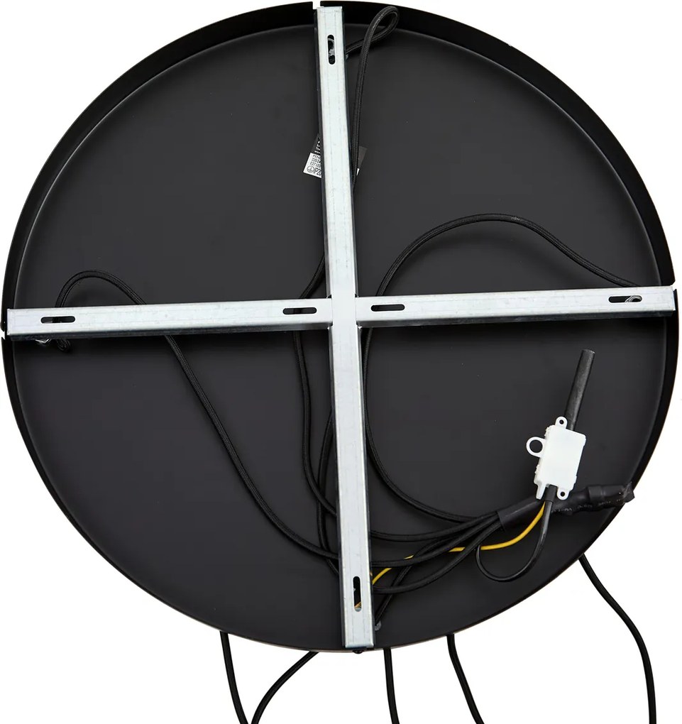 Lampa wisząca w stylu Hotel Chic czarno-złota z zielonym szkłem 5-źródłowa - Zuzanna