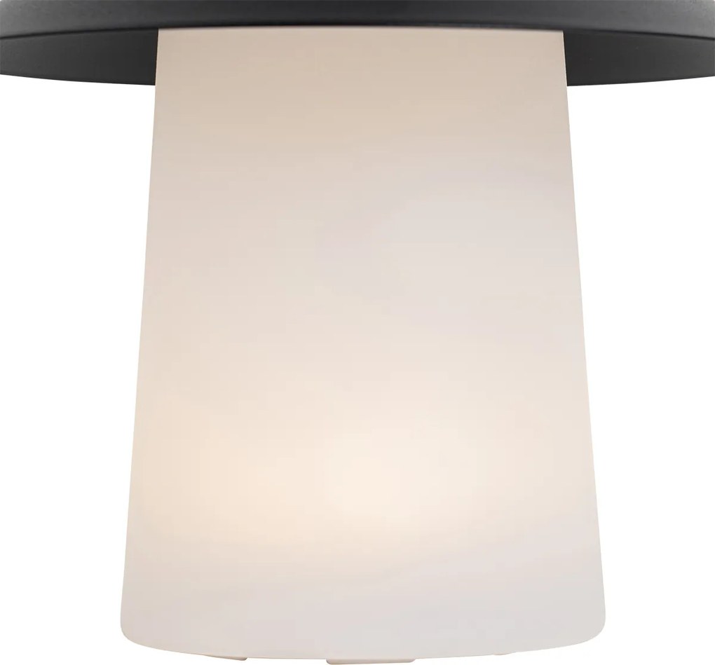 Zestaw 2 lamp stołowych grzyb czarny w tym akumulatorowa LED - Ivan