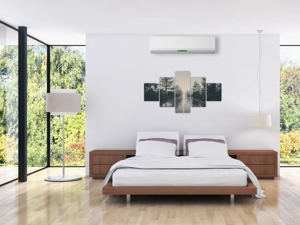 Obraz drogi w deszczu (125x70 cm)