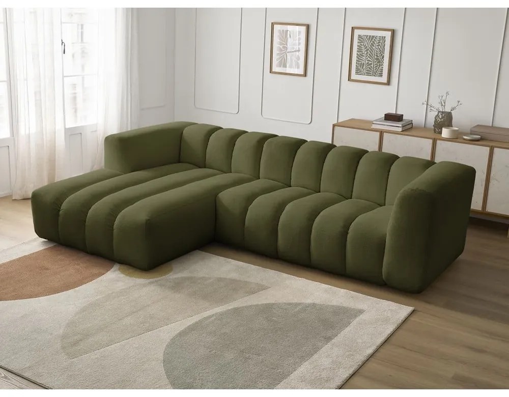 Zielony narożnik (lewostronny/z szezlongiem) Talia – Bobochic Paris