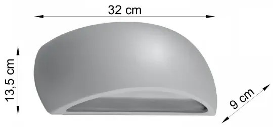 Czarny minimalistyczny kinkiet z ceramiki - EX716 A0-R17