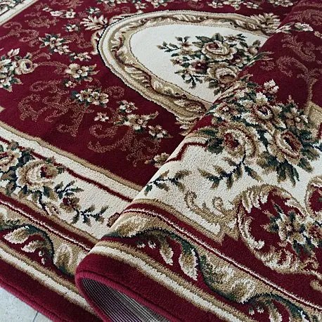 Czerwony elegancki chodnik dywanowy na metry W0-W49