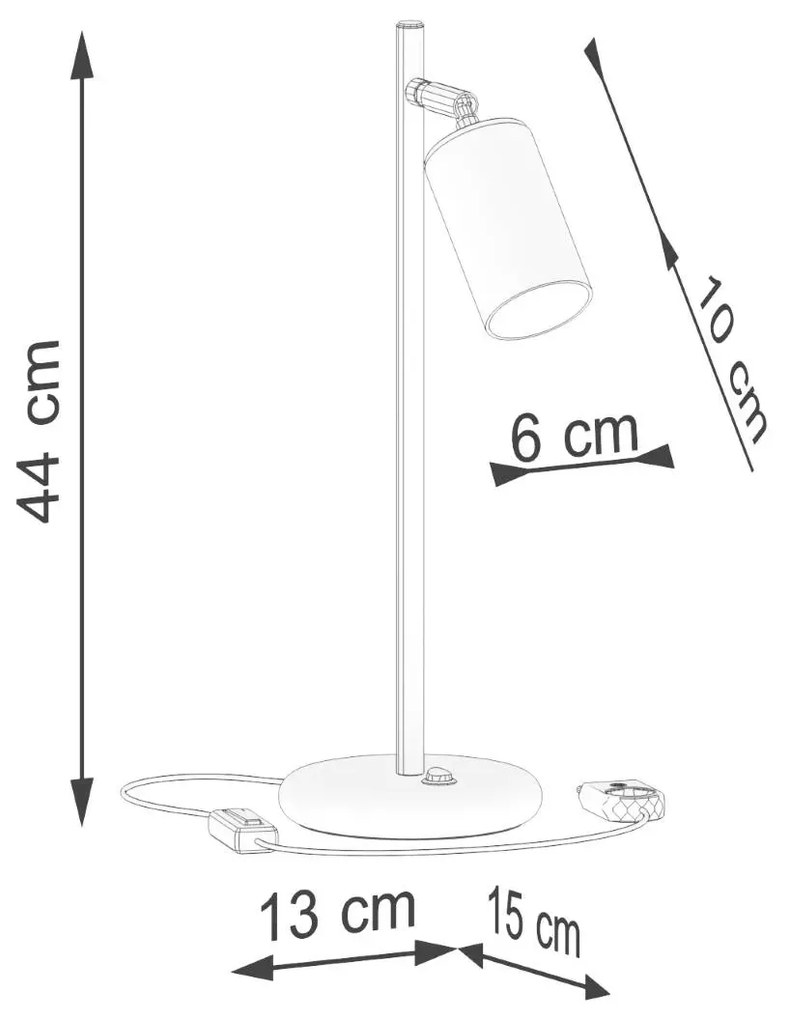 Lampa biurkowa WINX czarna/złota SOLLUX  LIGHTING