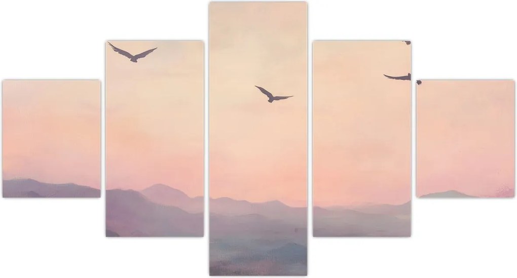 Obraz - Stado ptaków II. (125x70 cm)