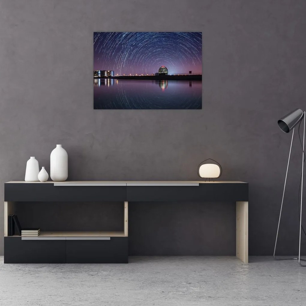 Obraz nocnego nieba z gwiazdami (70x50 cm)