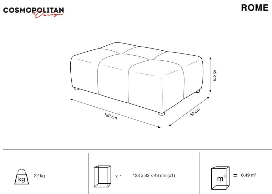 Żółty moduł sofy Rome – Cosmopolitan Design