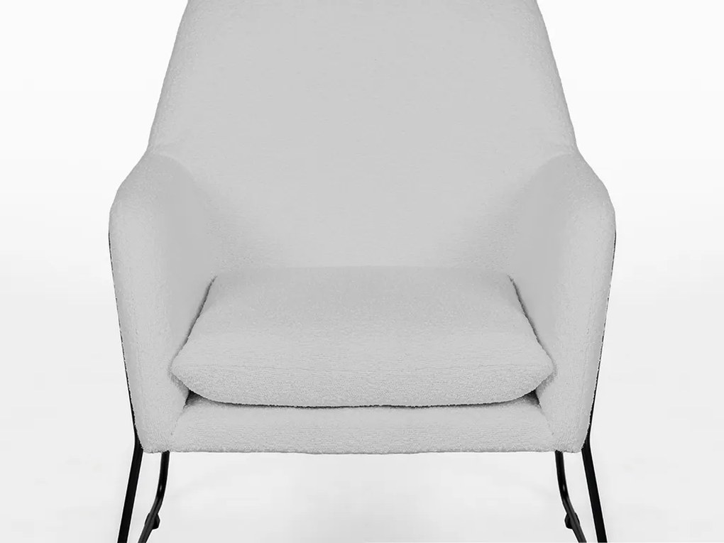 Szary designerski fotel MILAN
