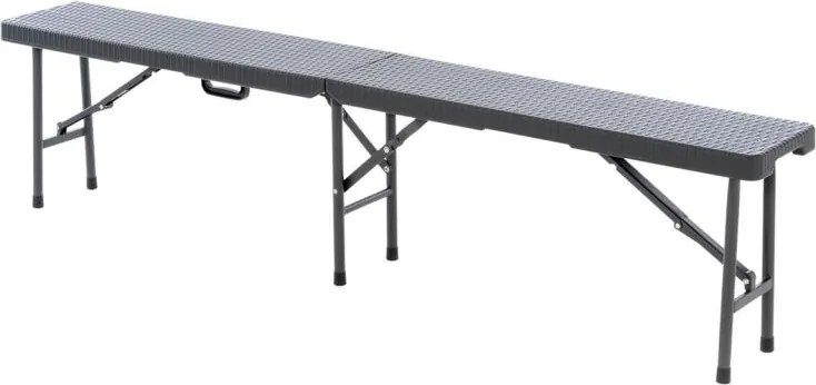 Zestaw 2 składanych ławek - antracytowo-szary, 180 cm