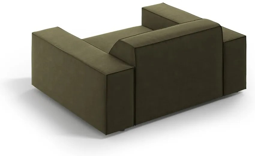 Zielony aksamitny fotel Jodie – Micadoni Home