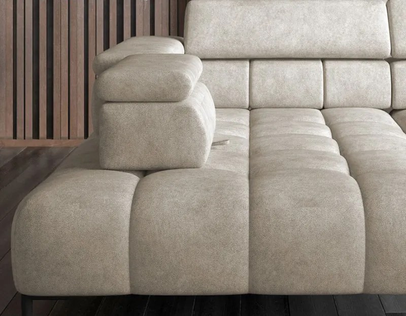 Narożnik PLAZA XL Prawostronny Elektryczna regulacja Tkanina MONOLITH 02 WERSAL