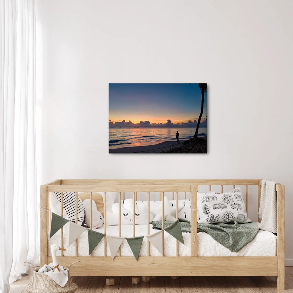 Obraz kobiety na plaży (70x50 cm)