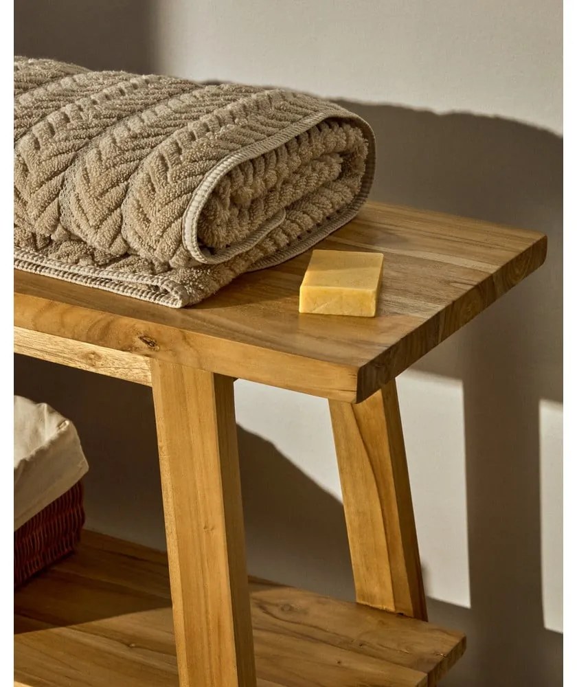 Beżowy bawełniany ręcznik frotte 30x50 cm Rune – Kave Home