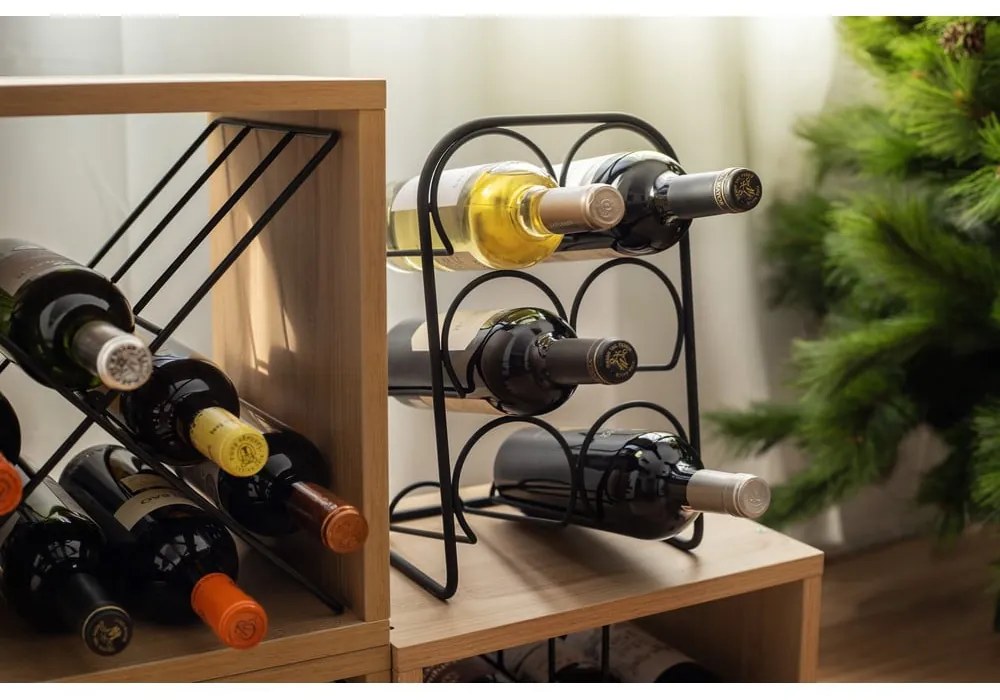Metalowy stojak na wino na 6 butelek– Compactor