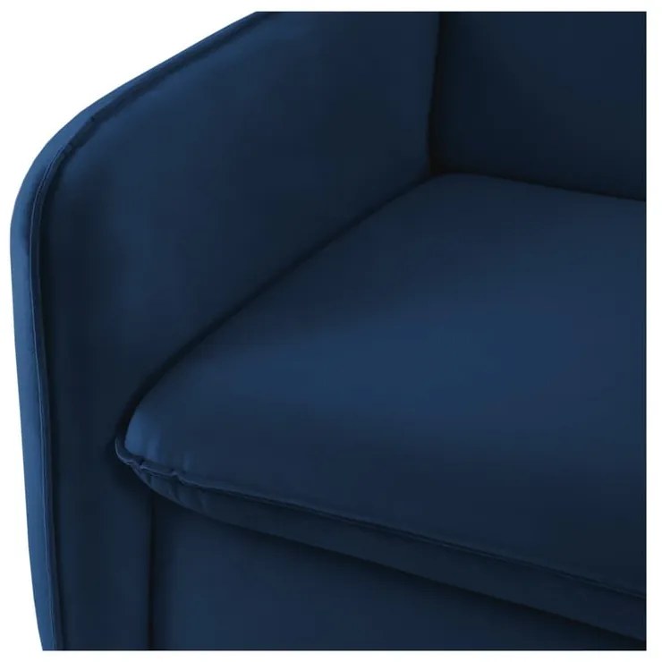 Ciemnoniebieska aksamitna rozkładana sofa 194 cm Vienna – Cosmopolitan Design