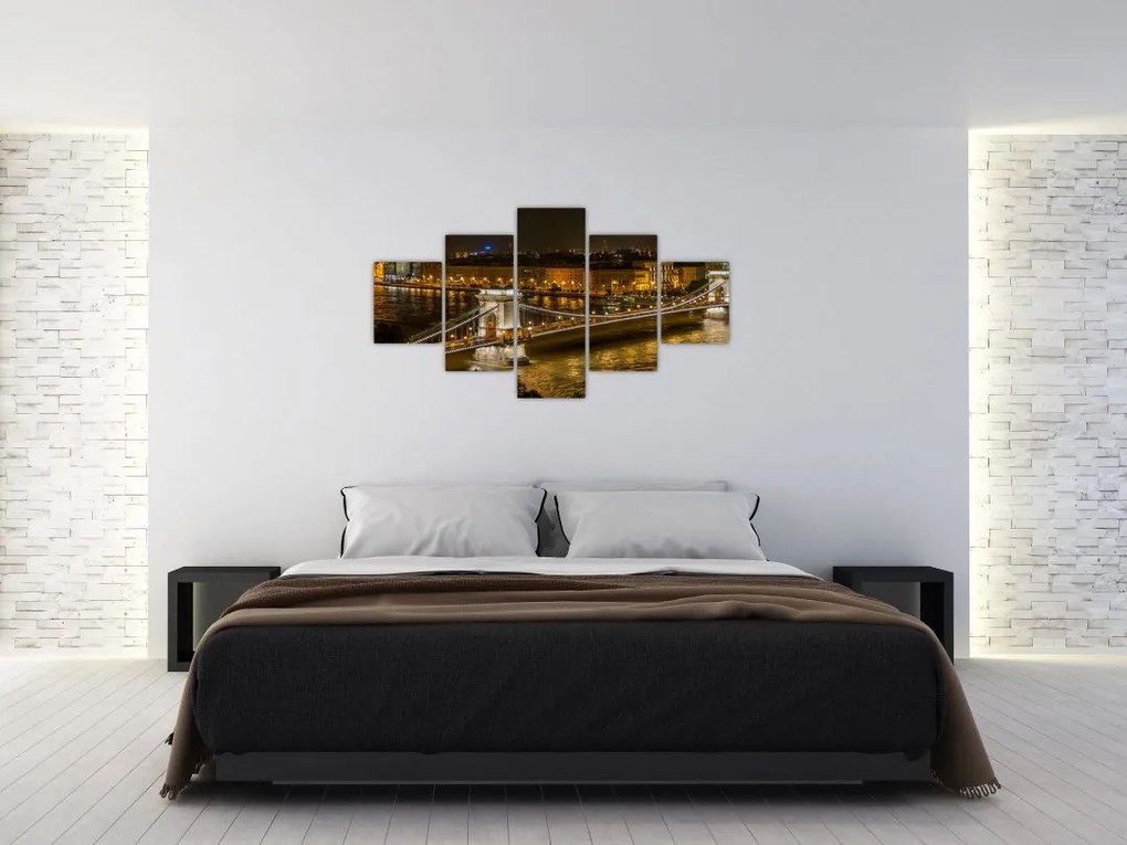 Obraz miasta nocą (125x70 cm)