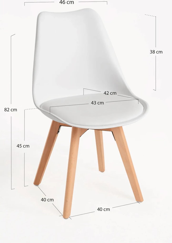Zestaw 4 Krzese Synk Basic