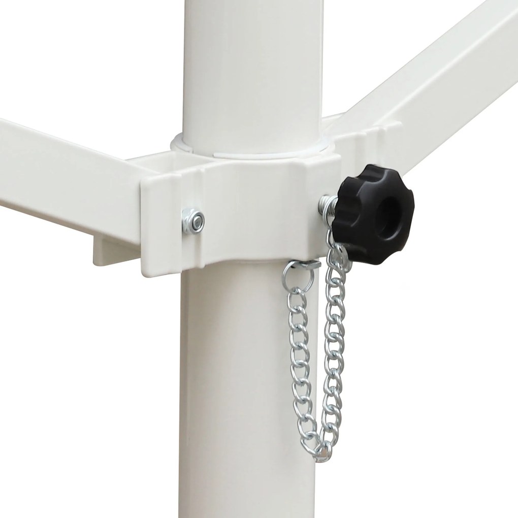 Outsunny markiza stojąca ogrodowa ze składanym ramieniem taras szara 3 x 3 m