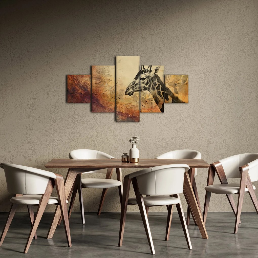 Obraz - Żyrafa, malarstwo (125x70 cm)