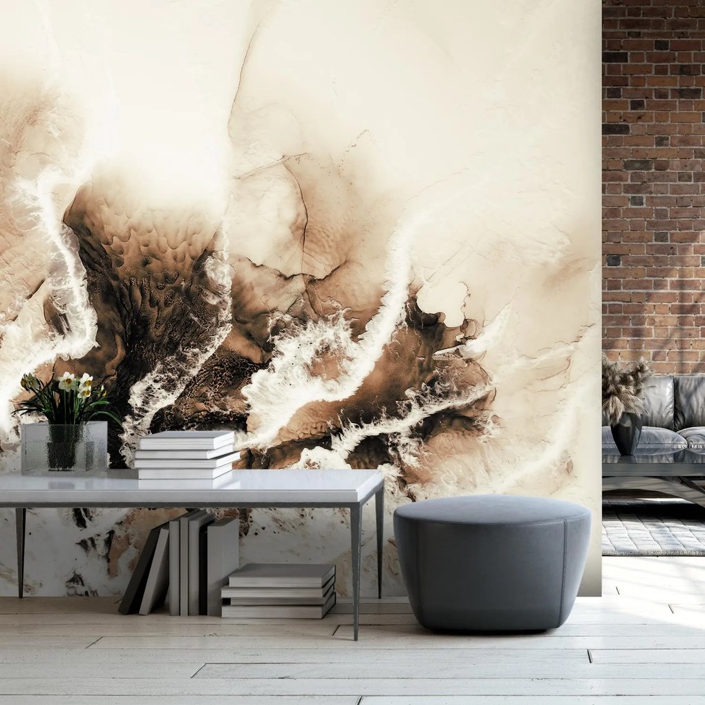 Fototapeta - Abstrakcyjny wzór, brązowa (196x136 cm)
