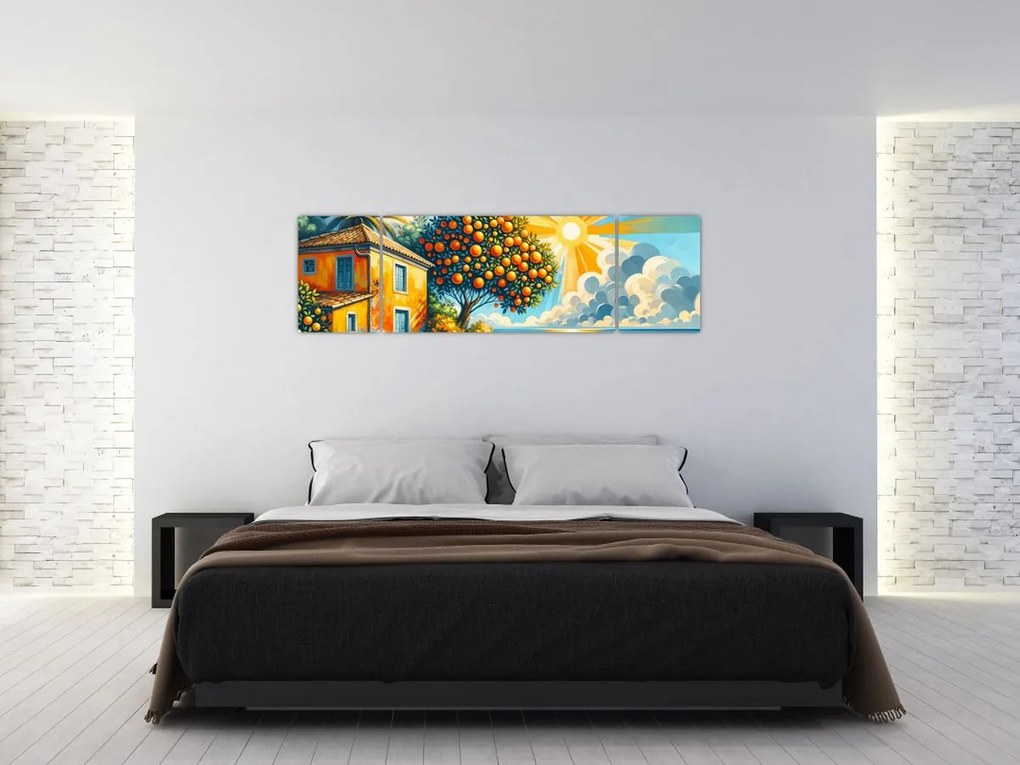 Obraz - Dom z pomarańczami I. (170x50 cm)