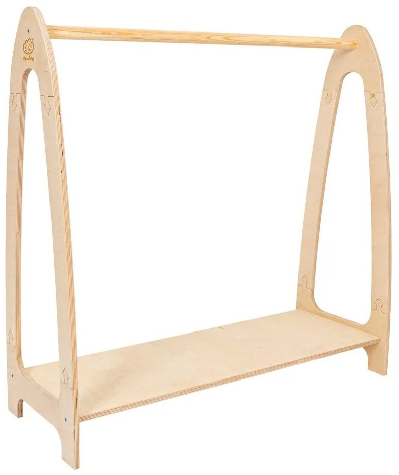 Wieszak dziecięcy w dekorze sosny w naturalnym kolorze 98x96 cm Montessori – Meowbaby