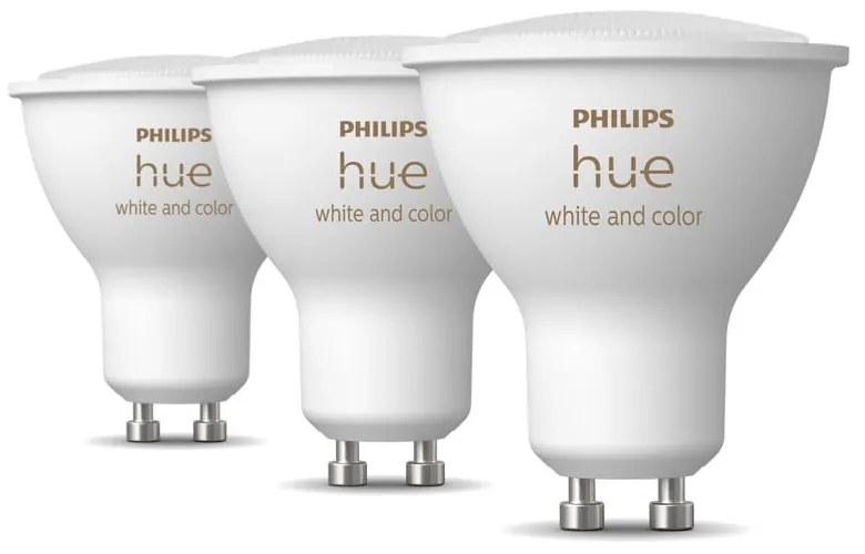 Inteligentne żarówki LED z gwintem GU10, 6 W zestaw 3 szt. White and color ambiance – Philips Hue