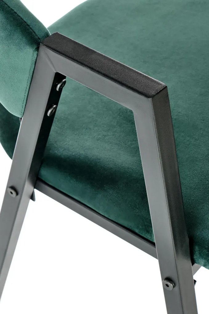 Krzesło tapicerowane K473 VELVET zielone HALMAR