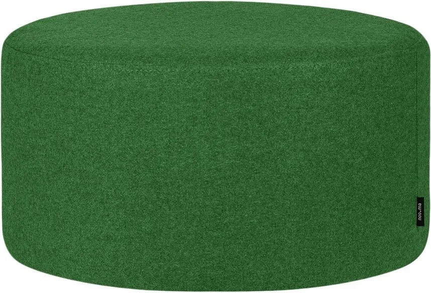 Zielony wełniany puf Folk – noo.ma