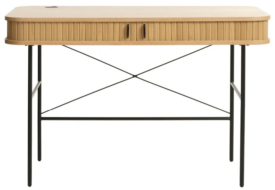 Biurko w dekorze dębu 60x120 cm Nola – Unique Furniture