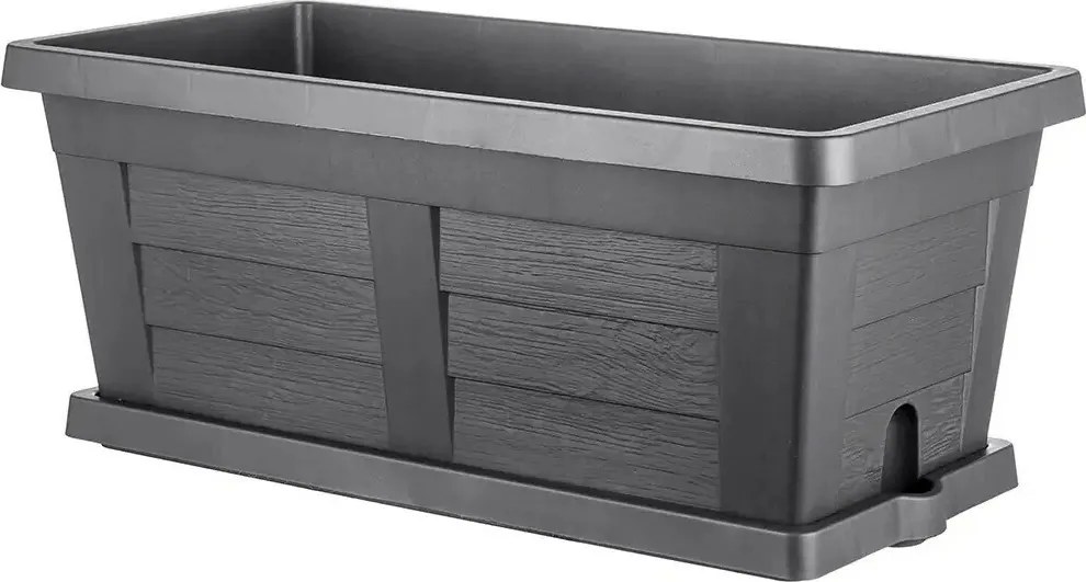 Bama Wielkogabarytowa skrzynka ogrodowa Legno antracyt, 60 x 30 x 25 cm, 60 cm