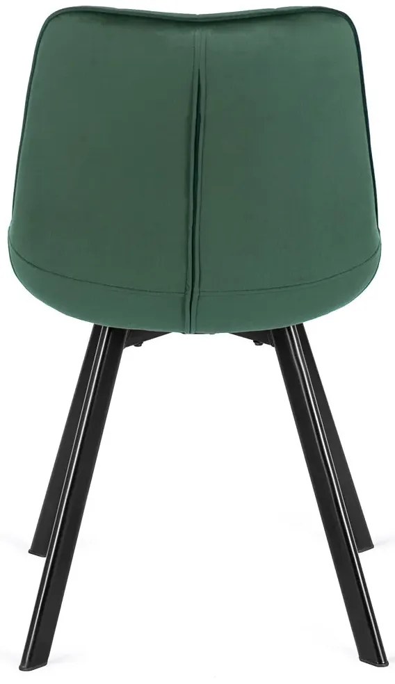 Zielone eleganckie welurowe krzesło - Flommi