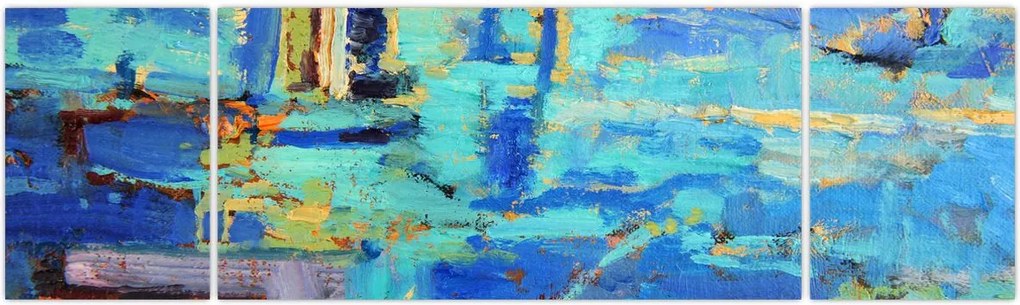 Obraz - Abstrakcyjny obraz olejny (170x50 cm)