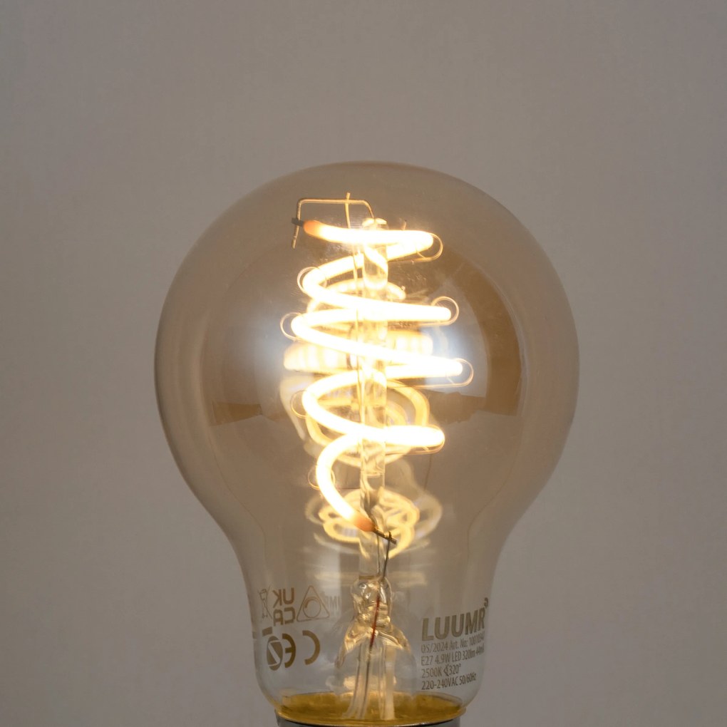 Zestaw 5 inteligentnych żarówek LED E27 z możliwością ściemniania A60 Amber 4,9W 320 lm 2500K Zigbee