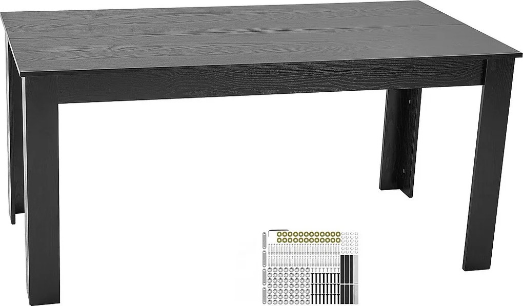 Stół Jadalny SucceBuy, Prostokątny z Drewna, 160 cm na 4 do 6 Osób, z Drewna MDF, do Użytku Domowego