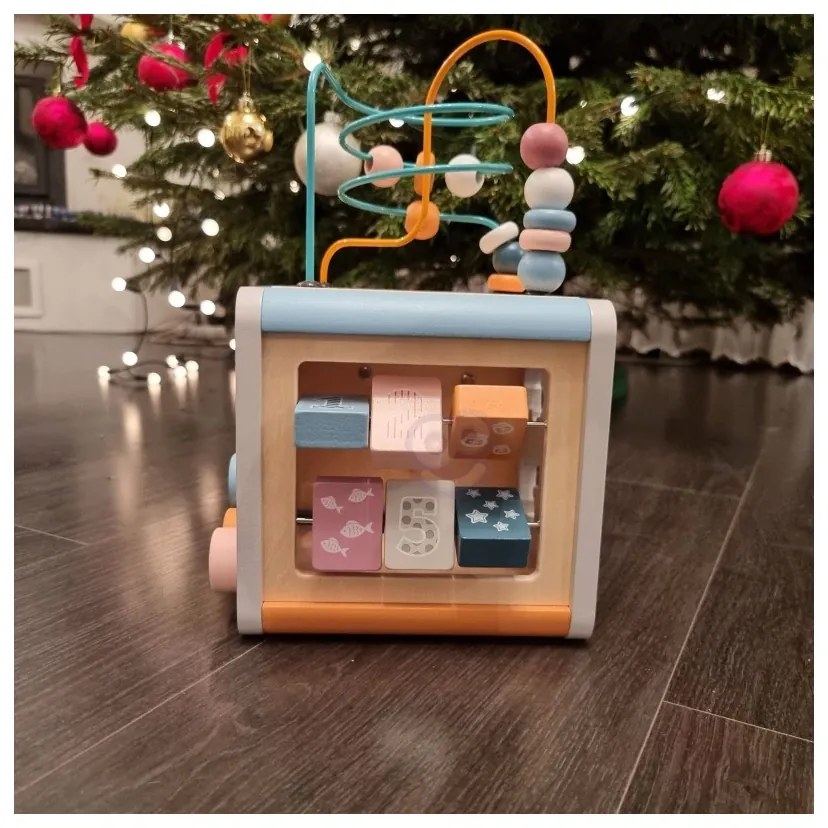 Viga polarb activity box drewniane edukacyjne centrum gier 5w1 kostka