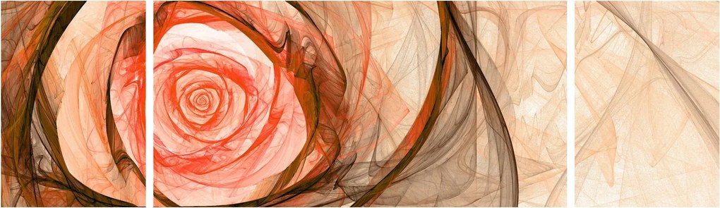 Obraz - Róża w artystycznym duchu (170x50 cm)