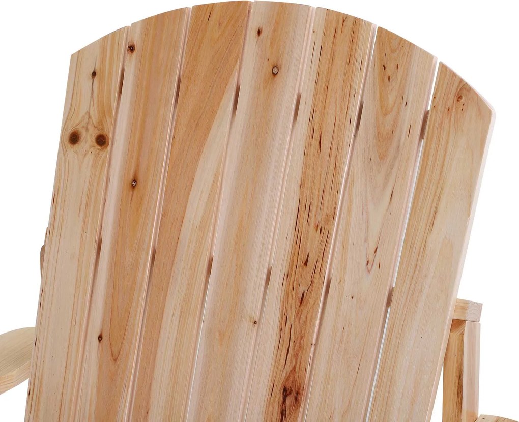 Outsunny krzesło ogrodowe Adirondack leżak ogrodowy mebel ogrodowy krzesło balkonowe, kolor: naturalny