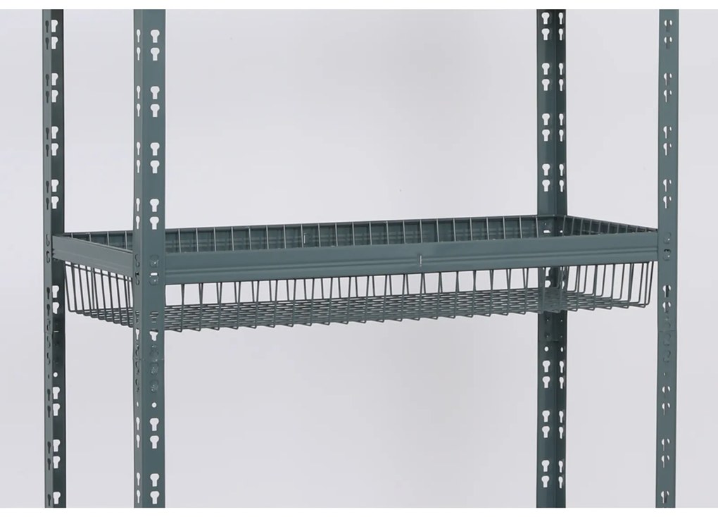 Kosz druciany do regału, 886 x 386 x 120 mm